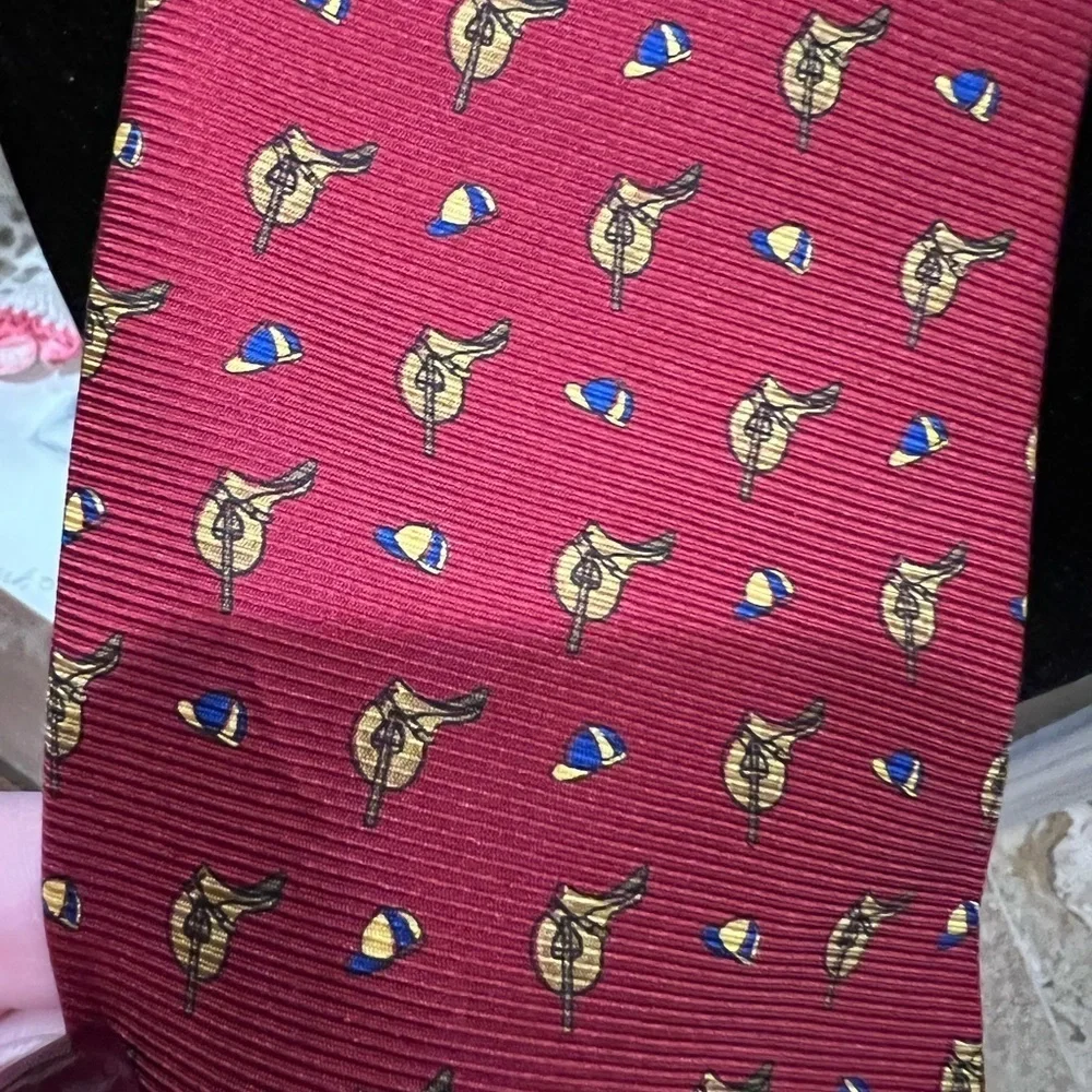 Lauren - Ralph Lauren - 100% Silk Red Necktie Tie Neck Tie - Red
